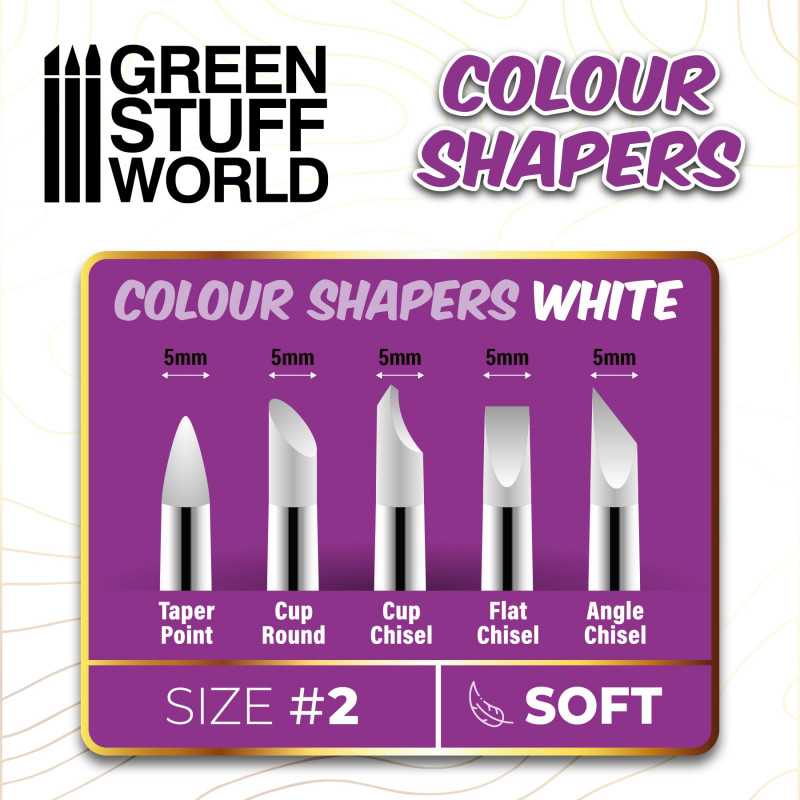 GreenStuffWorld Modellierpinsel Größe 2 5er Set