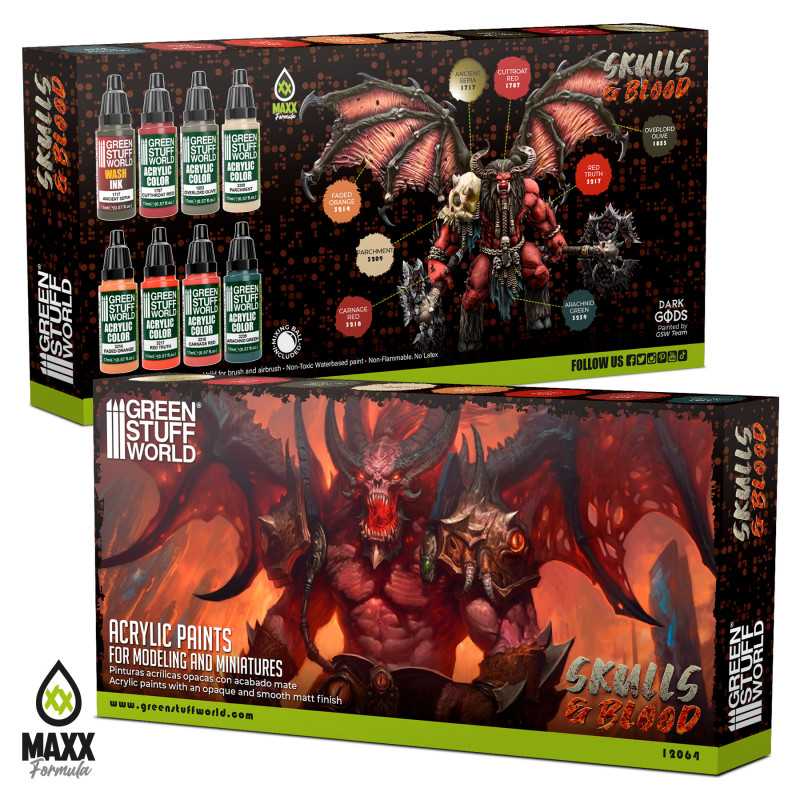 GreenStuffWorld Farbset - Skulls & Blood