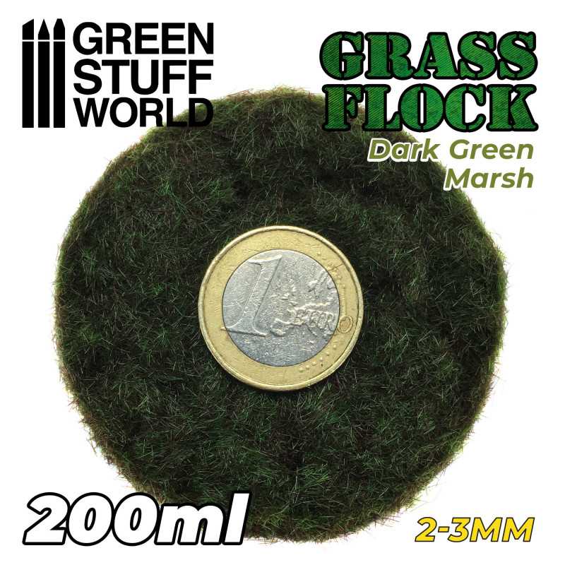 GreenStuffWorld Grasfasern 2-3mm - DARK GREEN MARSH 200 ml