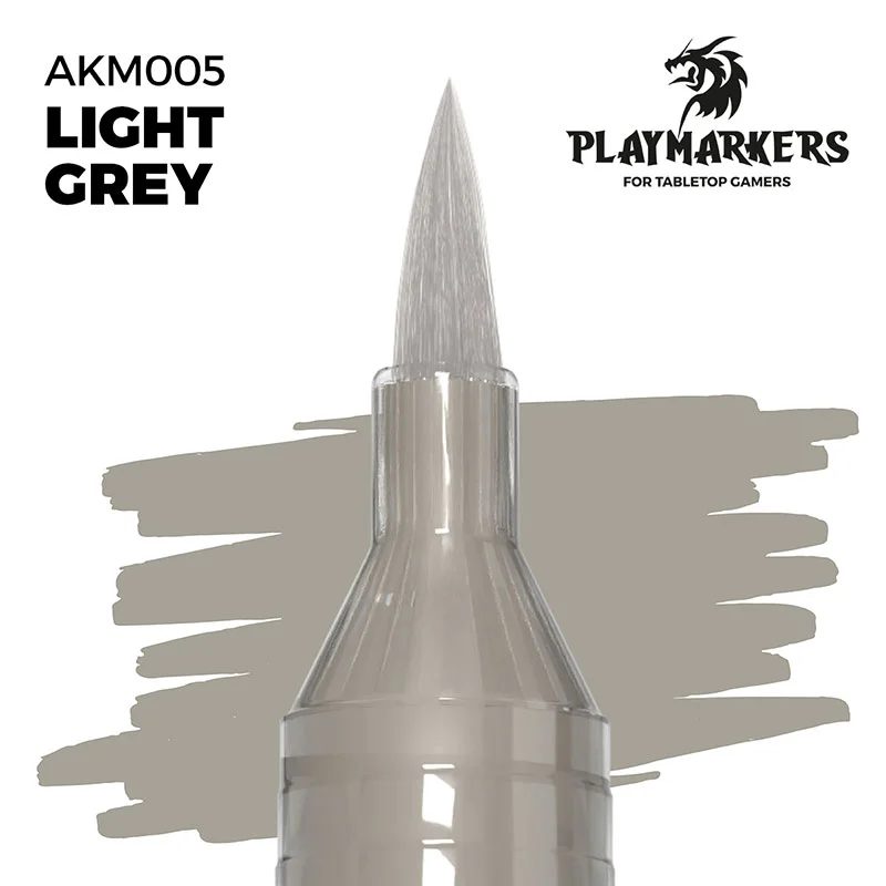 AK Interactive - PLAYMARKER - Light Grey Acrylstift für Miniatur und Modellbaumalerei