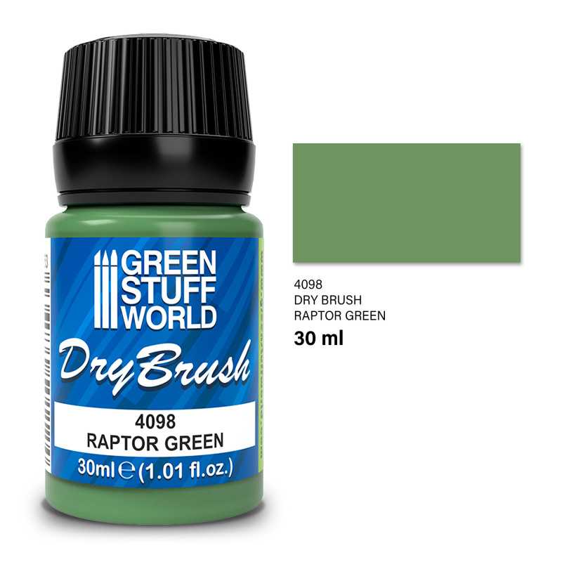 GreenStuffWorld Drybrush/Trockenbürstfarbe RAPTOR GREEN 30 ml