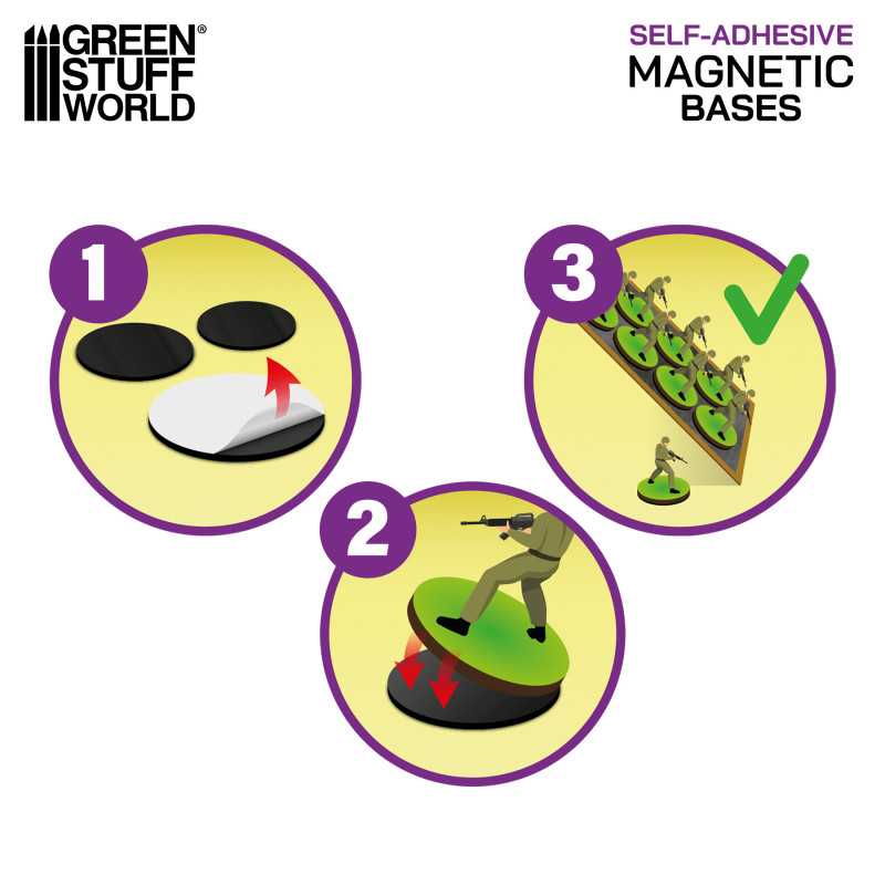 GreenStuffWorld Vorgeschnittene Magnetfolie - Rund 60mm