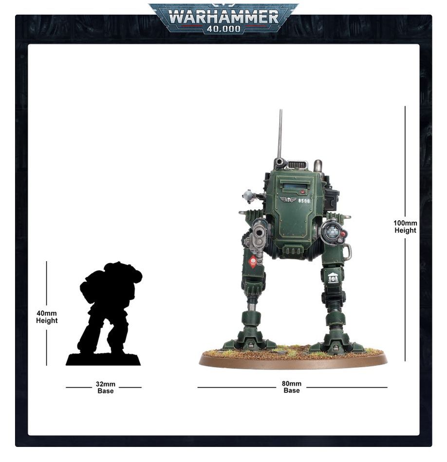 Warhammer 40K Wächtersturm-Läufer Wächter-Spähläufer Sentinel der imperialen Armee