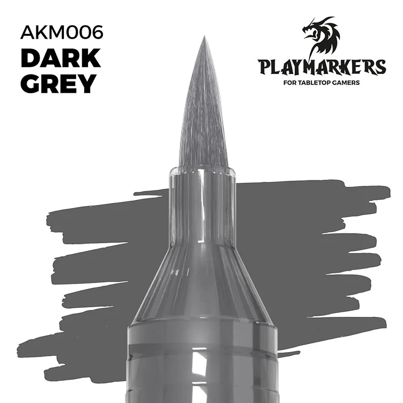 AK Interactive - PLAYMARKER - Dark Grey Acrylstift für Miniatur und Modellbaumalerei