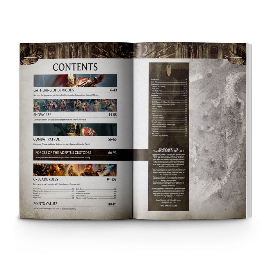 Warhammer 40K Codex Custodes ENGLISCH