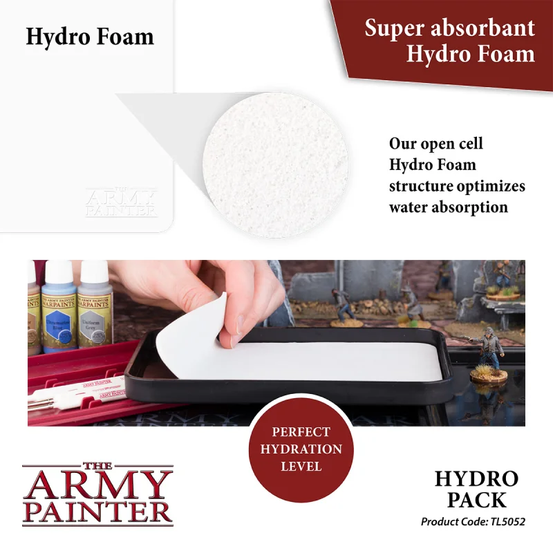 The Army Painter - Hydro Pack Wetpalette 50 Hydro Sheets und 2 Schwämme