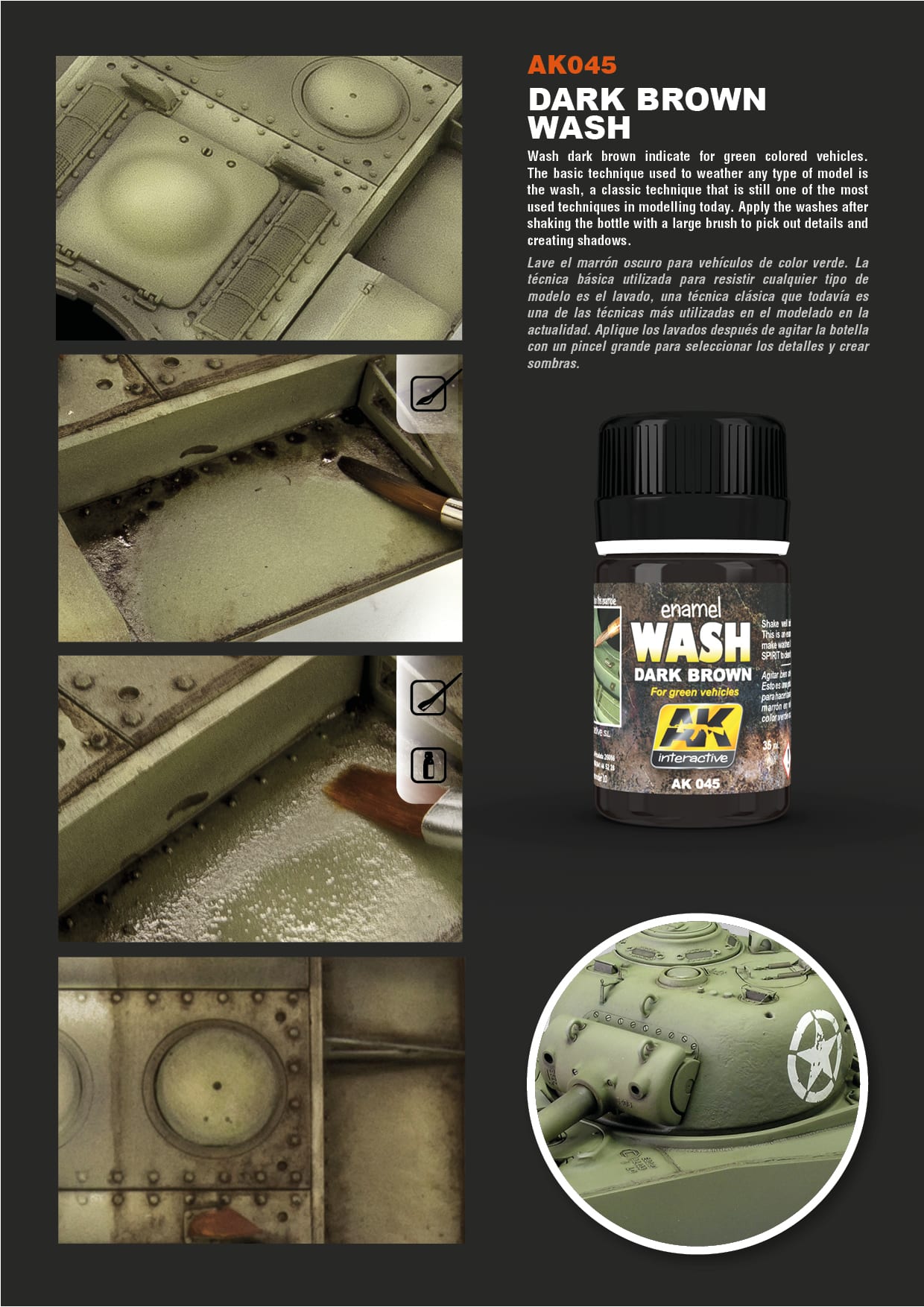 AK Interactive - Dark Wash für grüne Fahrzeuge