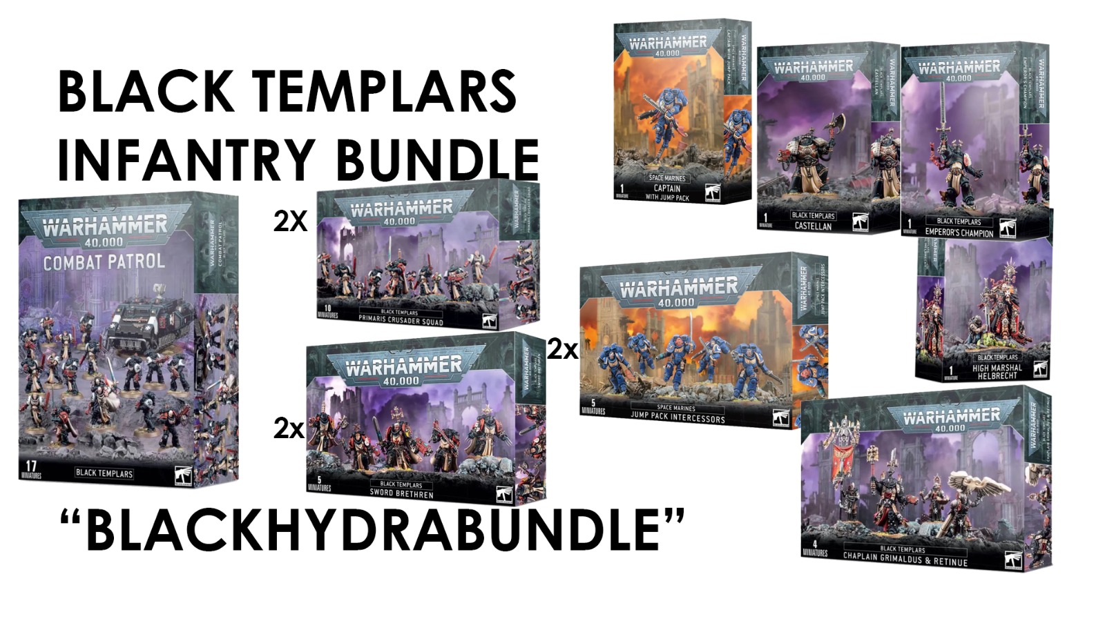 Warhammer 40K Blackhydra Bundle Infantry Bundle Black Templars