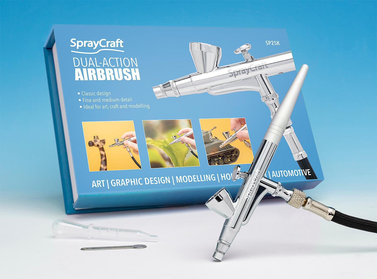 FALLER Dual-Action Airbrush-Pistole SP25K Set mit 3 Düsen