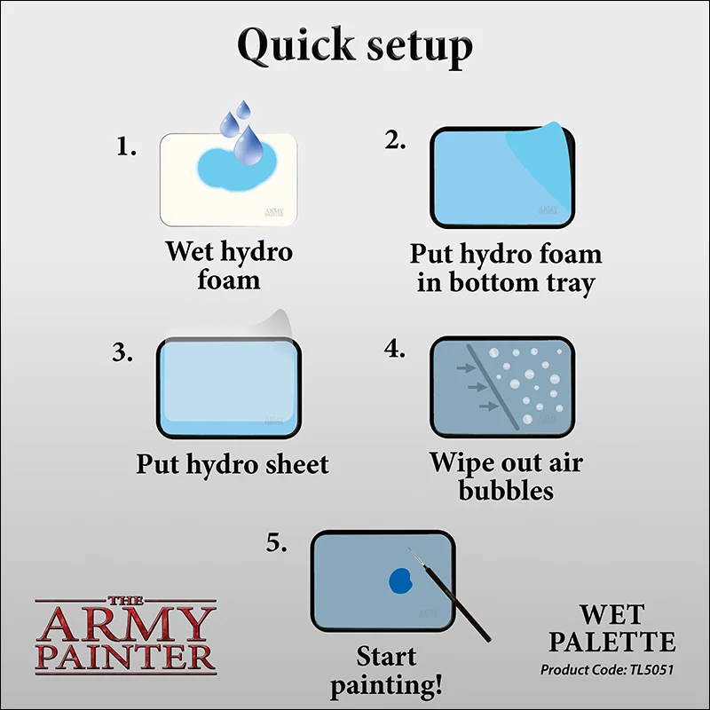 The Army Painter - Wetpalette für Modellbau und Miniaturenmalerei mit Acryfarben