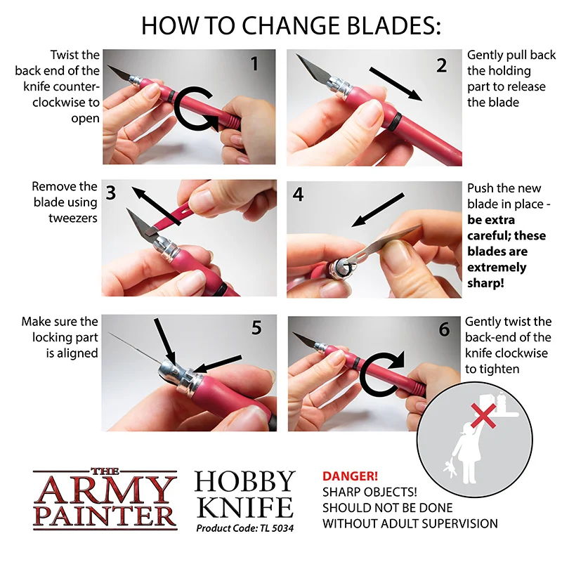 The Army Painter - Modellbaumesser Bastelmesse mit 5 Klingen
