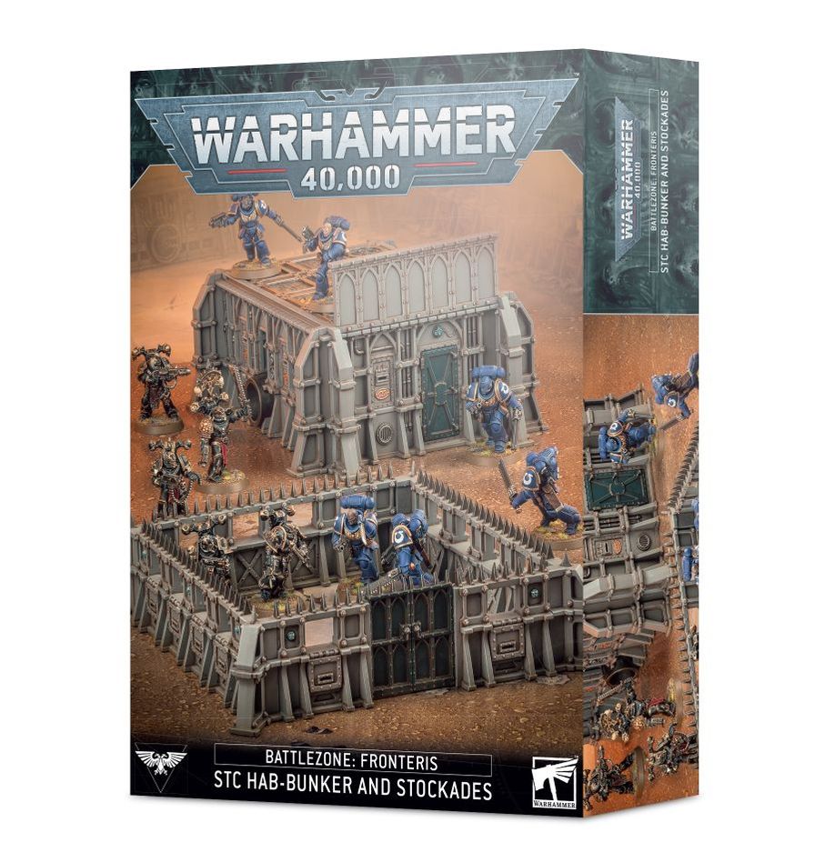 Warhammer 40K Battlezone Fronteris STK Habitatbunker und Palisaden Gelände für Warhammer 40K