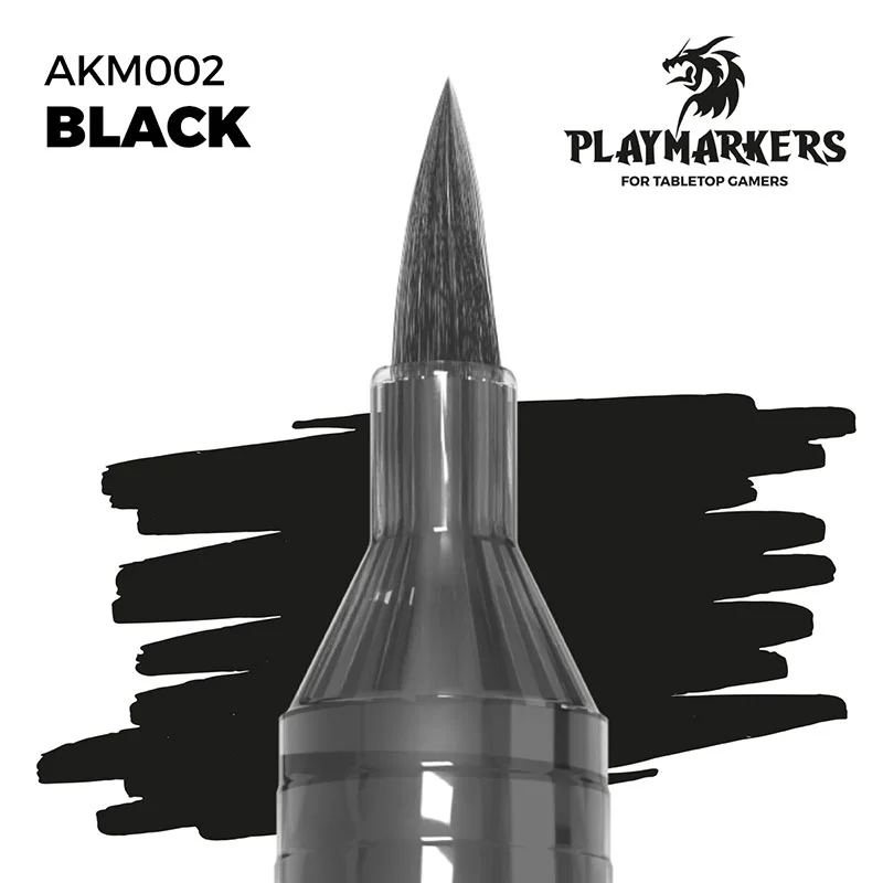 AK Interactive - PLAYMARKER - Black Acrylstift für Miniatur und Modellbaumalerei