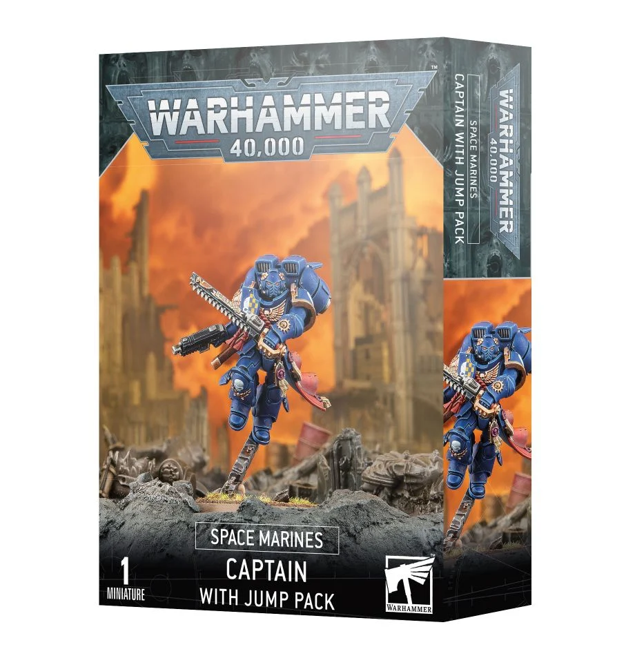 Warhammer 40K Primaris Captain mit Sprungmodul der Spacemarines