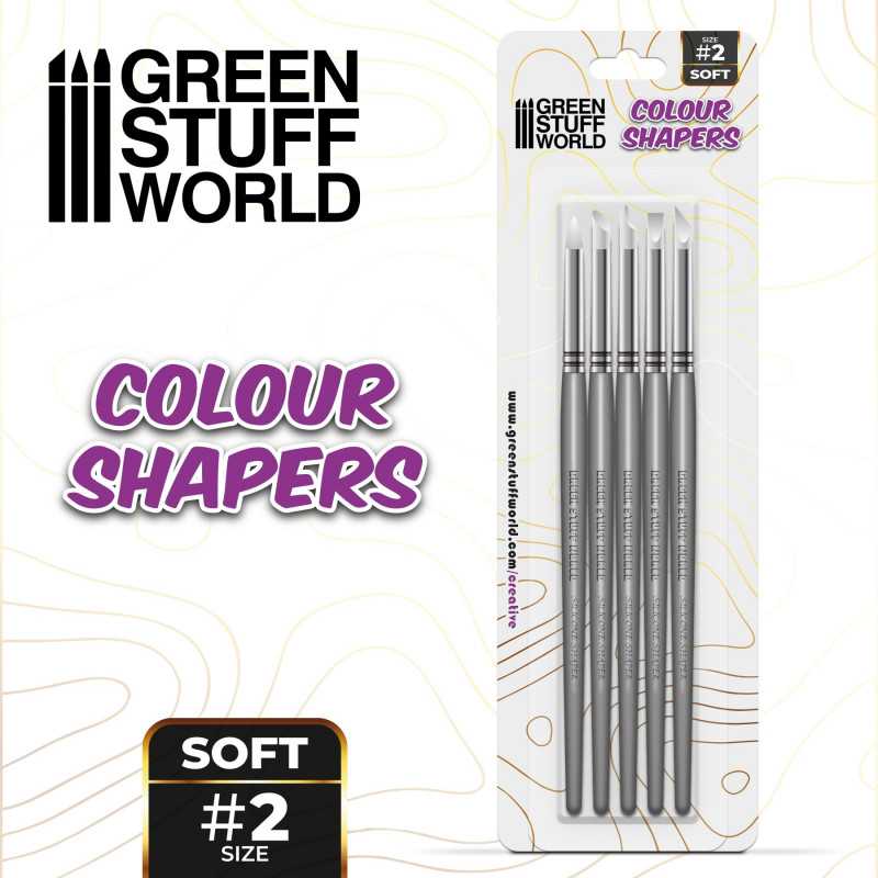 GreenStuffWorld Modellierpinsel Größe 2 5er Set