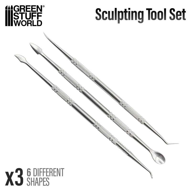 GreenStuffWorld 3x Modellierwerkzeug Set