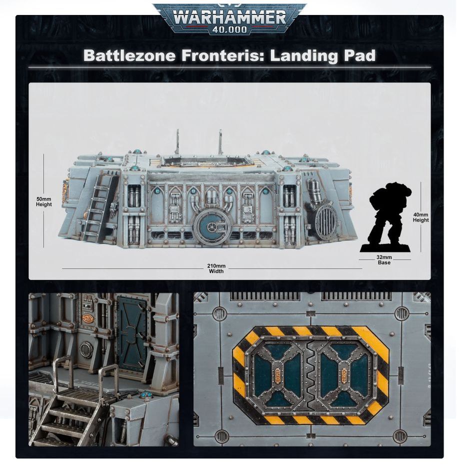 Warhammer 40K Battlezone Fronteris Landeplattform Gelände für Warhammer 40K