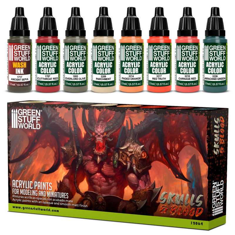 GreenStuffWorld Farbset - Skulls & Blood