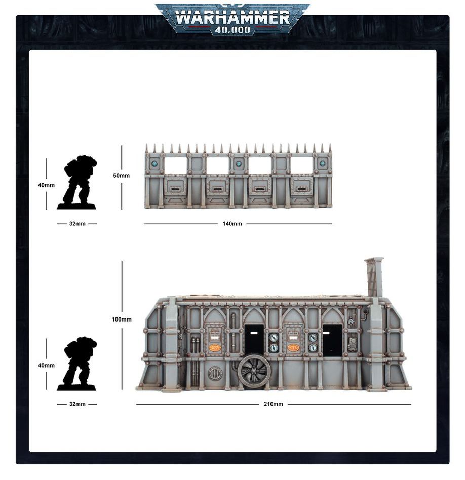 Warhammer 40K Battlezone Fronteris STK Habitatbunker und Palisaden Gelände für Warhammer 40K