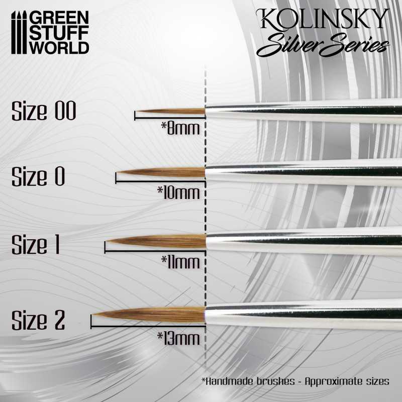 GreenStuffWorld SILVER SERIES Kolinsky Pinselset