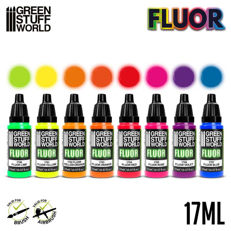 GreenStuffWorld Farbset - Fluoreszierende Farbe