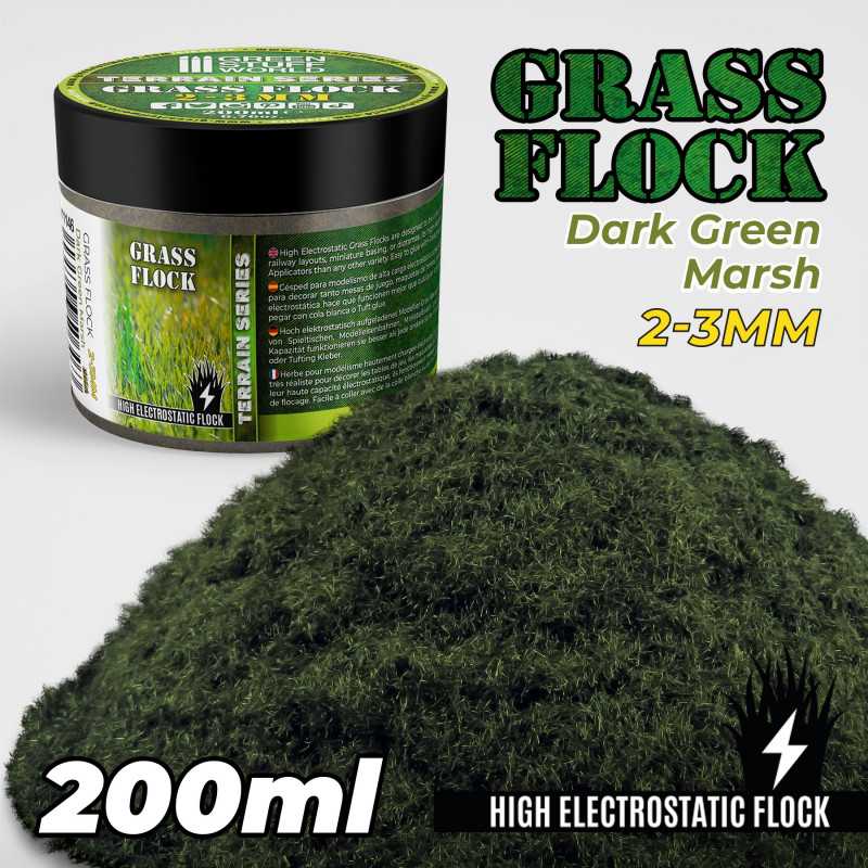 GreenStuffWorld Grasfasern 2-3mm - DARK GREEN MARSH 200 ml