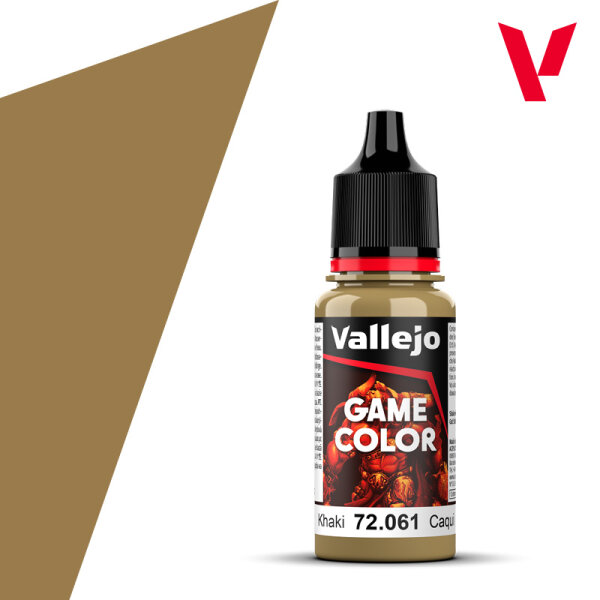 VALLEJO Game Color Khaki 72.061 18ml Dropper Bottle