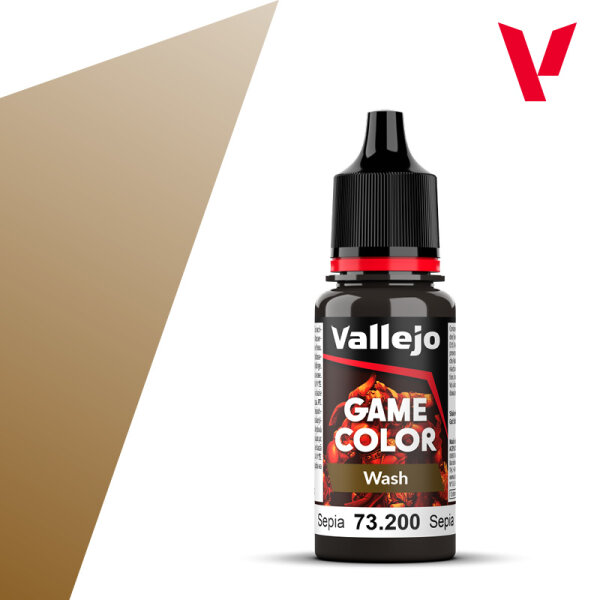 VALLEJO Game Color Sepia Wash 73.200 18ml Dropper Bottle