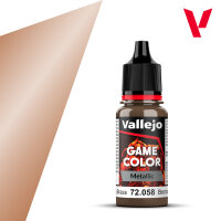 VALLEJO Game Color Brassy Brass 72.058 18ml Dropper Bottle