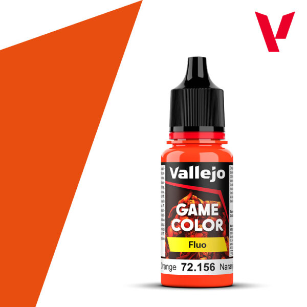 VALLEJO Game Color Fluorescent Orange 72.156 18ml Dropper Bottle