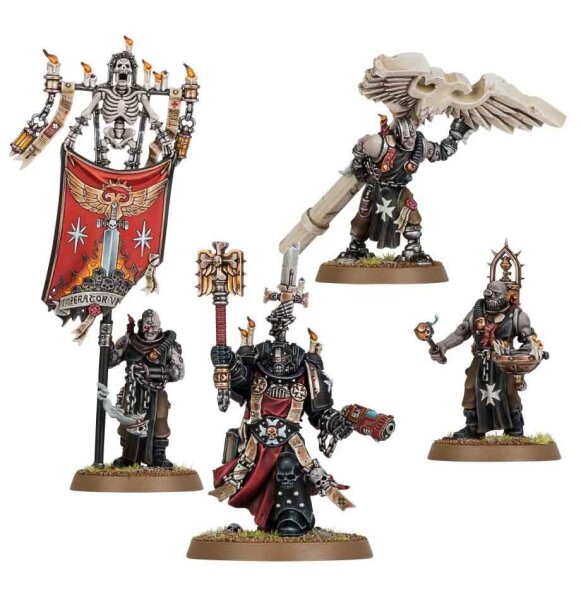 Warhammer 40K Ordenspriester Grimaldus & Gefolge der Black Templar