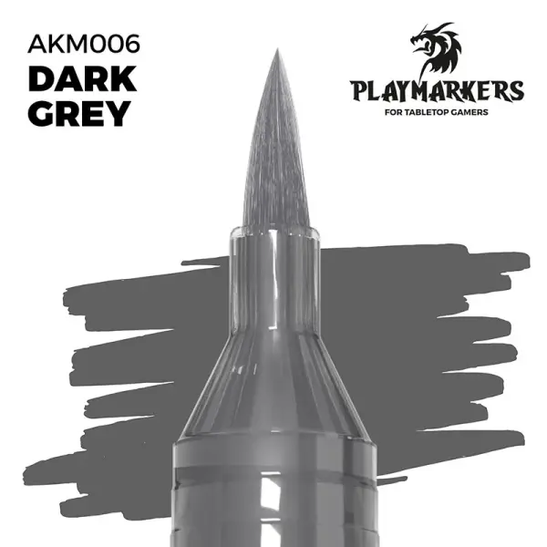 AK Interactive - PLAYMARKER - Dark Grey Acrylstift für Miniatur und Modellbaumalerei