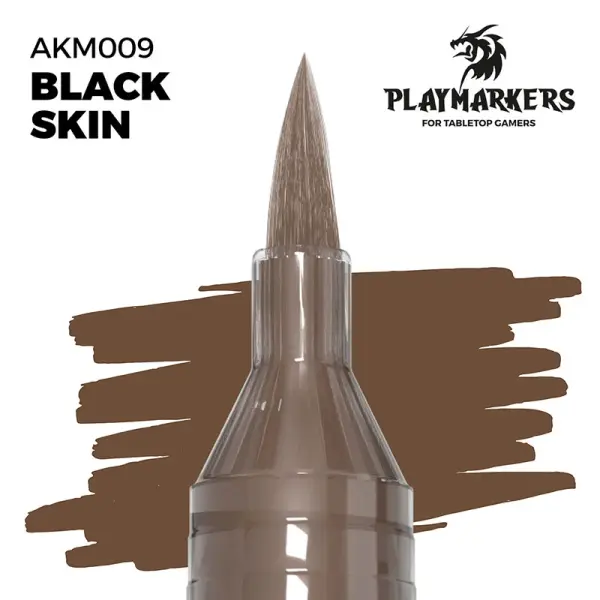 AK Interactive - PLAYMARKER - Black Skin Acrylstift für Miniatur und Modellbaumalerei