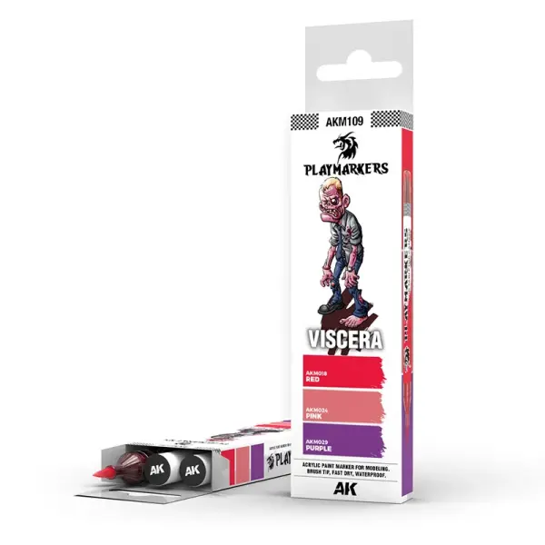 AK Interactive - PLAYMARKER SET - VISCERA  Acrylstift für Miniatur und Modellbaumalerei