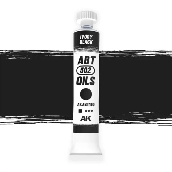 AK Interactive - ABT 502 Ölfarbe Black Ivory Schwarzes Elfenbein AKABT110