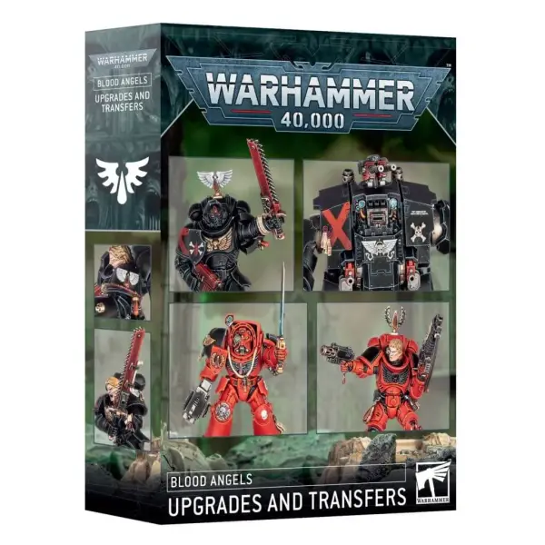 Warhammer 40K Upgradegussrahmen und Abziehbilder der Blood Angels