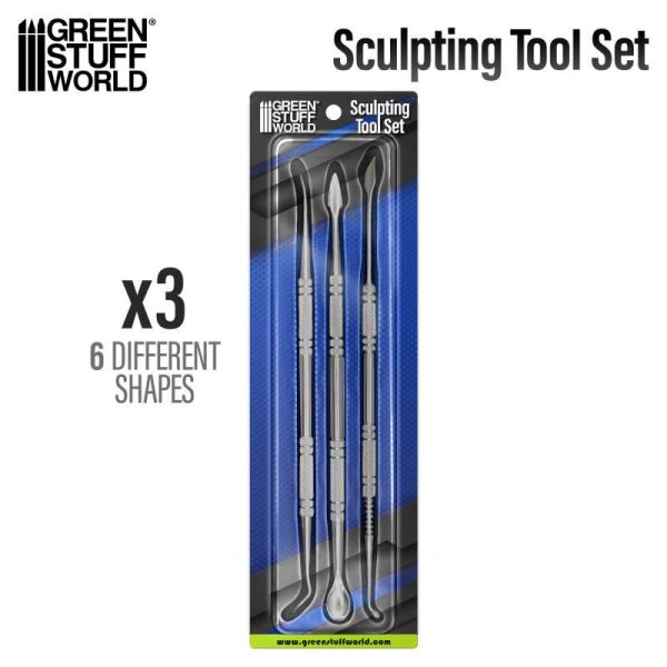 GreenStuffWorld 3x Modellierwerkzeug Set