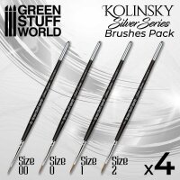 GreenStuffWorld SILVER SERIES Kolinsky Pinselset