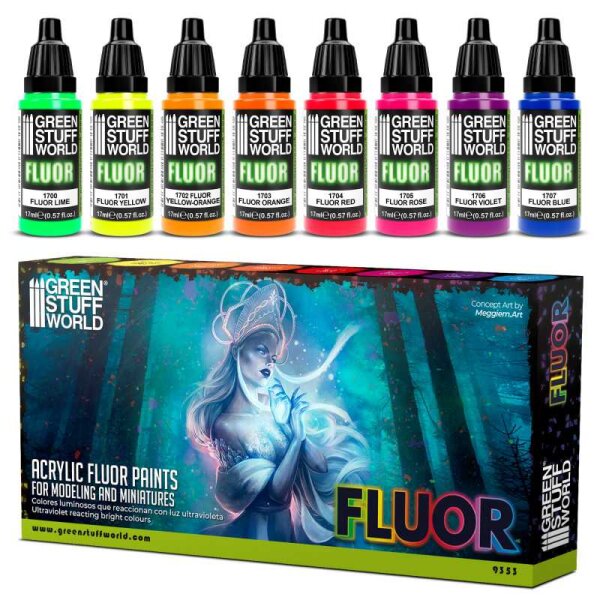 GreenStuffWorld Farbset - Fluoreszierende Farbe