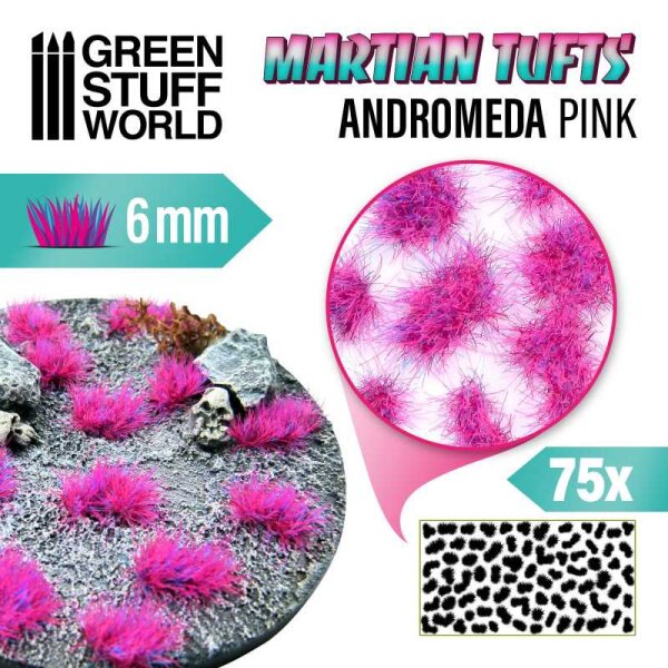 GreenStuffWorld Marsgrasbüschel - ANDROMEDA PINK Tufts für Basing