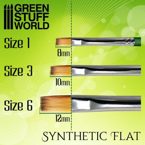GreenStuffWorld GREEN SERIES Synthetische Pinsel flach